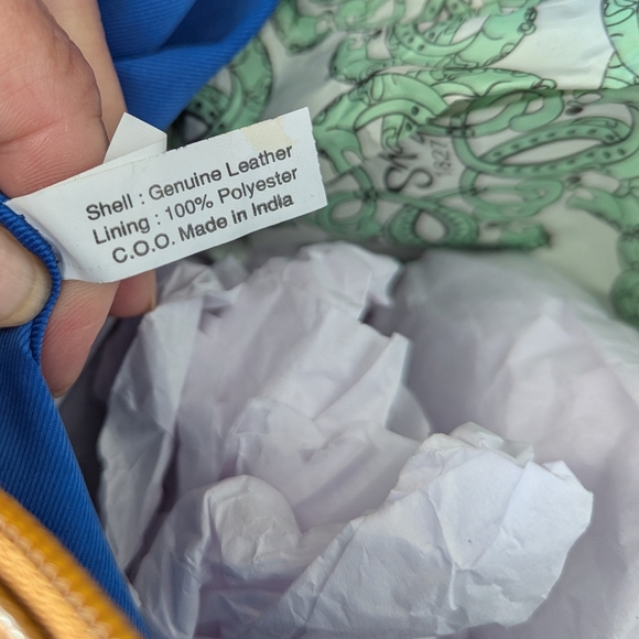 Sharif Artistic Expressions Tan and White Women's Bag, NWT - Picture 9 of 9